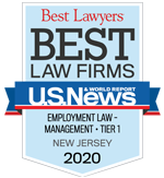Best Lawyers Best Law Firms U.S. News and World Report 2020 badge