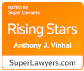 Super Lawyers Rising Star Anthony J. Vinhal badge